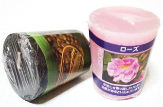 アロマキャンドル、2個で105円